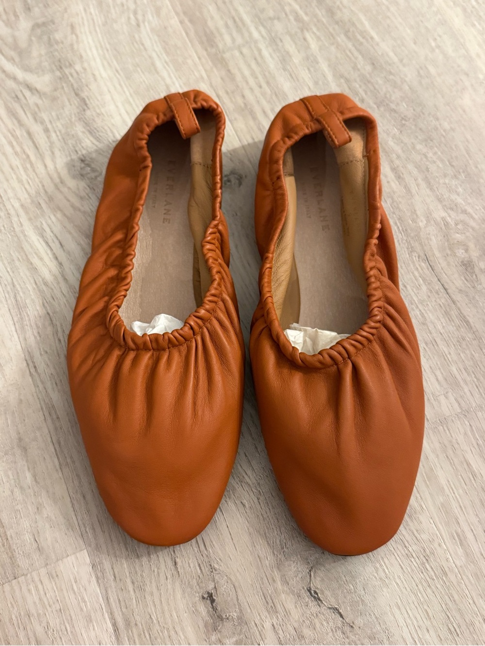 EVERLANE THE SCRUNCH BALLERINA FLAT size 9 NWOB